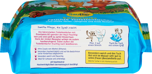 Feuchte Toilettentücher Bärenstark (2x60 St), 120 St