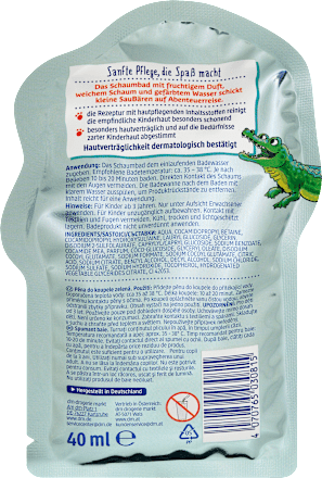 Schaumbad Krokotastisch, 40 ml