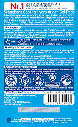 Augenpads Cooling Hydro (1 Paar), 2 St Schaebens