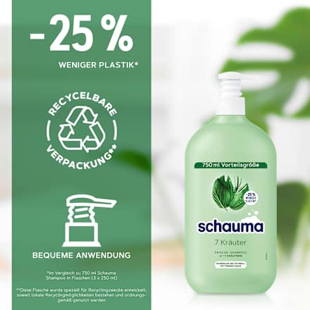 Shampoo 7 Kräuter, 750 ml schauma