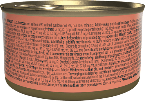 Nat kattenvoer met zalm, 85 g