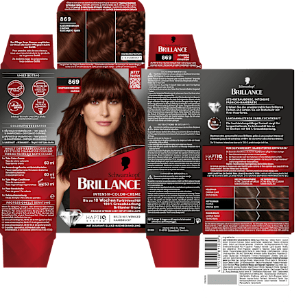 Haarfarbe 869 Kastanienbraun, 1 St Schwarzkopf Brillance