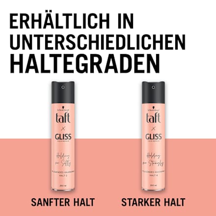 Haarspray taft x Gliss Holding me Strongly, 250 ml