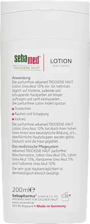 Bodylotion Urea Akut Parfumfrei, 200 ml sebamed