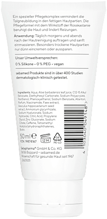 Gesichtscreme unreine, fettende Haut mattierend, 50 ml
