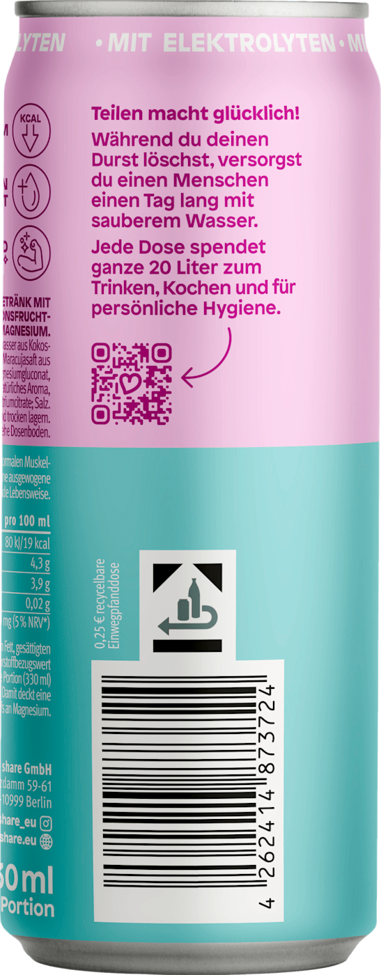 share Erfrischungsgetränk, Cocolyte Passionsfrucht, 330 ml EINWEG