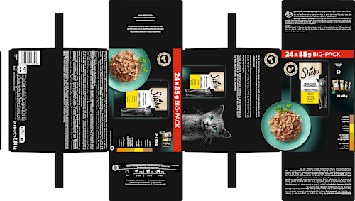 Nassfutter Katze Delikatessen - Geflügel Variation, Multipack (24x85 g), 2,04 kg