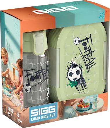 Trinkflasche & Brotdose Kinder Lumo Fussball Set 2tlg, 1 St