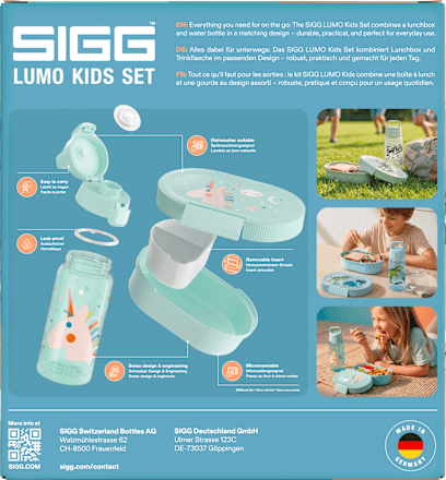 Trinkflasche & Brotdose Kinder Lumo unistars Set 2tlg, 1 St