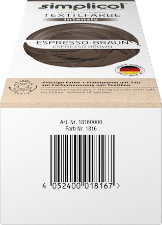 Textilfarbe intensiv Espresso-Braun, 1 St