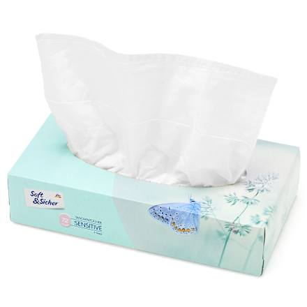 Taschentücher Box sensitive 3-lagig, 72 St