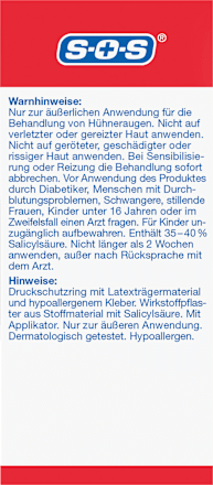 Hühneraugen Kombi Set, Wirkstoffpflaster & Druckschutzringe, 54 St SOS