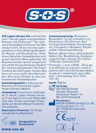 Lippenherpes Gel, 5 g