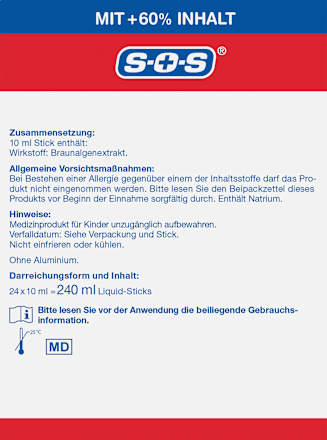 SOS Sodbrennen Blocker Forte 24 St, 240 ml