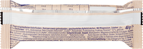 Energieriegel, mit Haferflocken, Rosinen & Apfelstückchen, 40 g