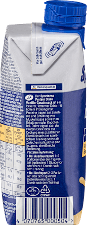 Protein Drink, Vanille Geschmack, trinkfertig, 330 ml