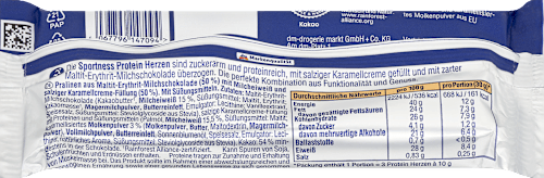 Protein Herzen, Salted Caramel Füllung, 30 g