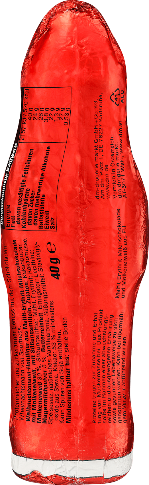 Protein Schoko Weihnachtsmann, Wheynachtsmann, 40 g Sportness