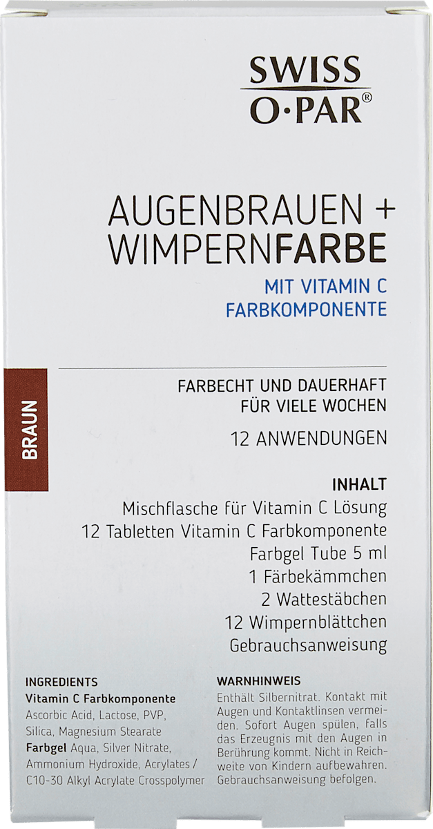 Wenkbrauw- en wimperverf bruin, 1 stuk