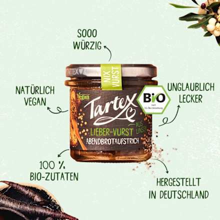 Brotaufstrich, Leberwurst aus Linsen, 135 g Tartex
