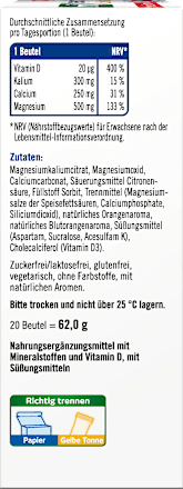 Magnesium 500 + Calcium & Kalium Direct Granulaat 20 stuks, 62 g