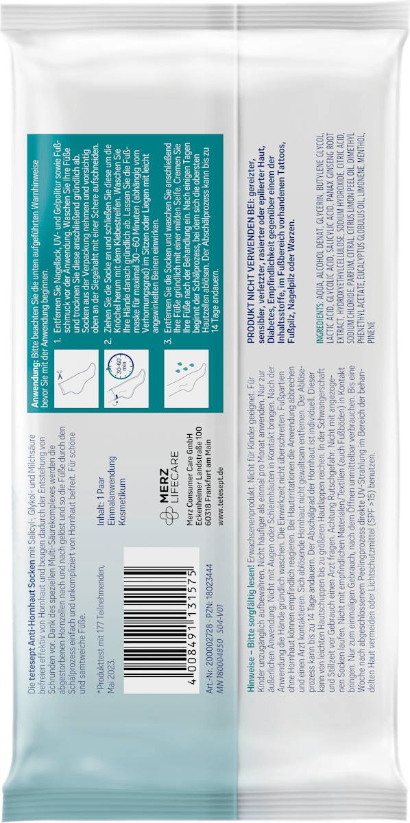 tetesept Anti-Hornhaut Socken (1 Paar), 1 St