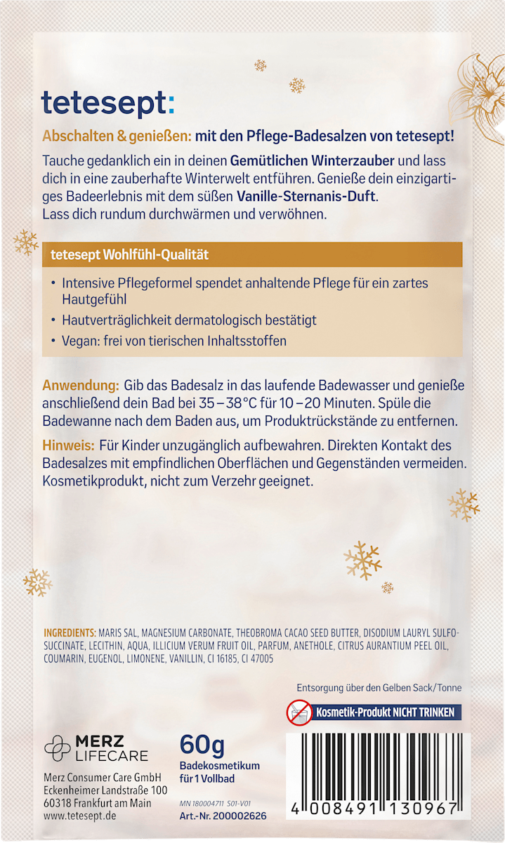Badesalz Gemütlicher Winterzauber, 60 g