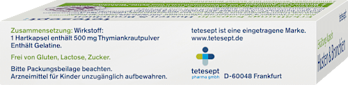 Tetesept Verkoudheidscapsules tegen hoest en bronchiën, 20 stuks