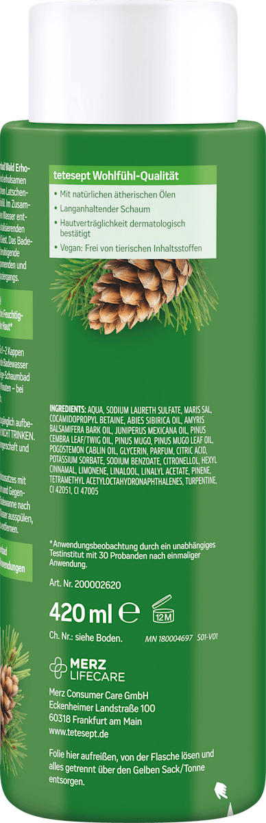 tetesept Schaumbad Wald Erholung, 420 ml