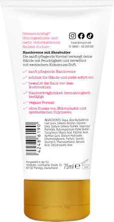 Handcreme my coconut island mit Sheabutter & Kokosnuss-Duft, 75 ml