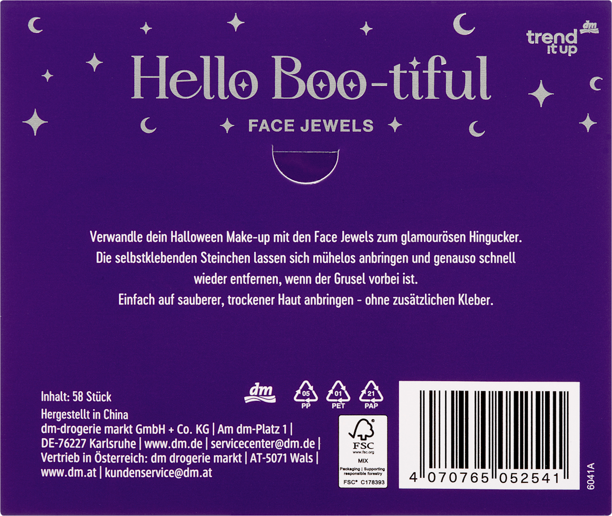 trend !t up Gesichtssteine Hello Boo-tiful 010, 58 St