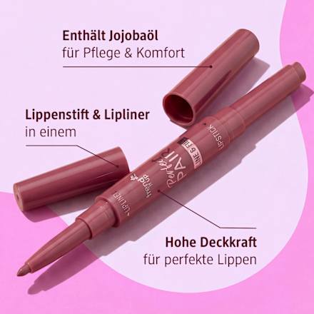 Lippenstift Perfect Pair Line & Fill 520 Dark Rose Pink, 1,7 g