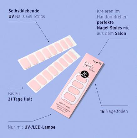 UV Gel Nagelfolien Gel Strips 100, 16 St