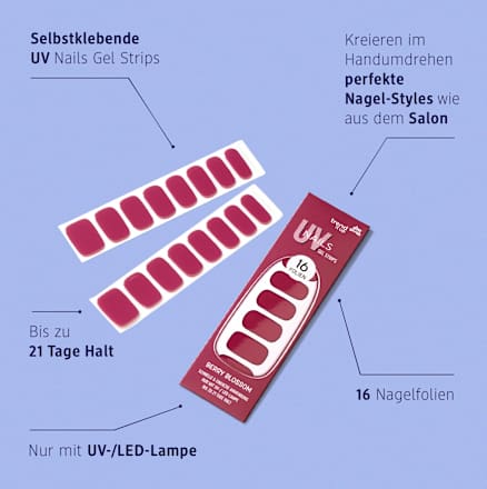 UV Gel Nagelfolien Gel Strips 120, 16 St