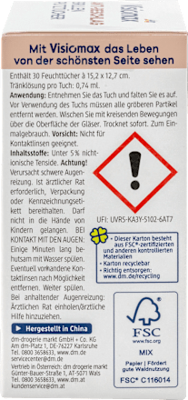 Anti-Beschlag Brillen-Putztücher, 30 St VISIOMAX