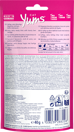 Cat Yums Leverworst Katten Snack, 40 g