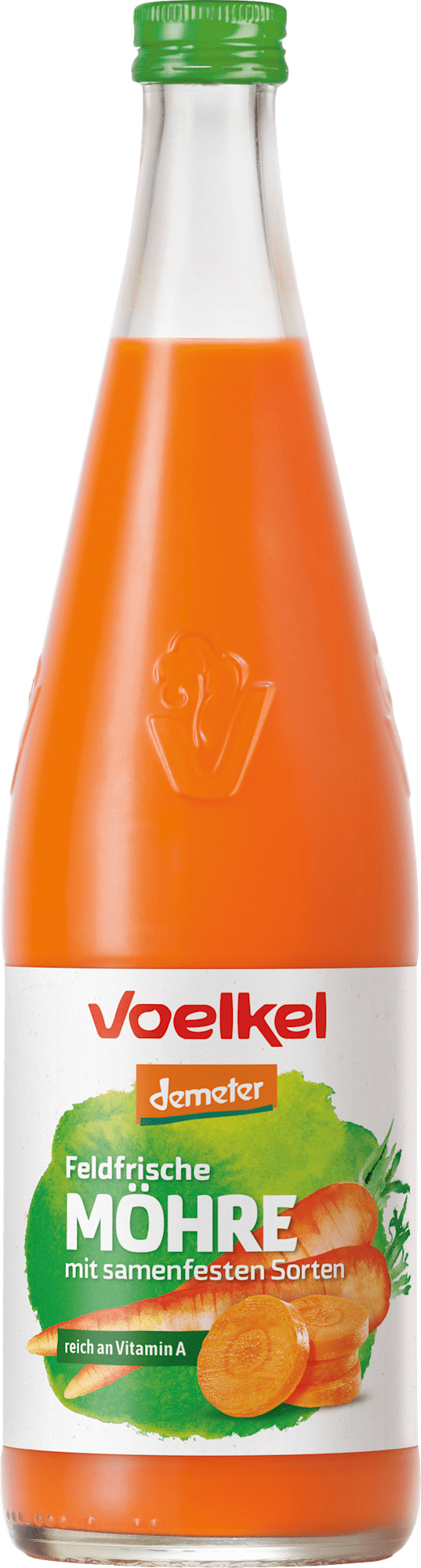 Jus pur jus Voelkel, carotte fraîche du champ, 0,7 l