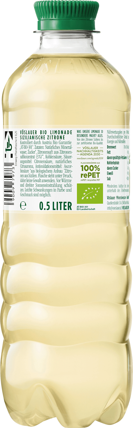 VÖSLAUER Boisson rafraîchissante, limonade au citron de Sicile, 0,5 l JETABLE