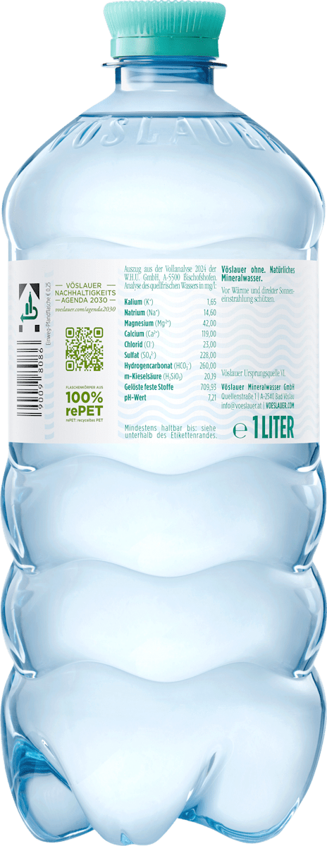 VÖSLAUER Natürliches Mineralwasser still, 1 l EINWEG