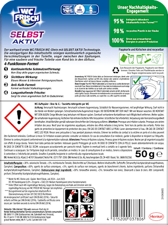 WC-Stein Blau Selbst Aktiv Chlor, 1 St