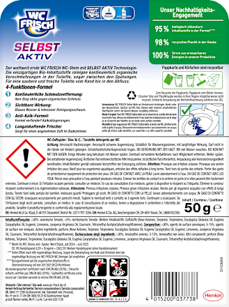 WC-Stein Blau Selbst Aktiv Ozeanfrische, 1 St