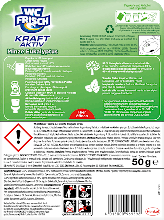 WC-Stein Kraft Aktiv Minze & Eukalyptus, 1 St