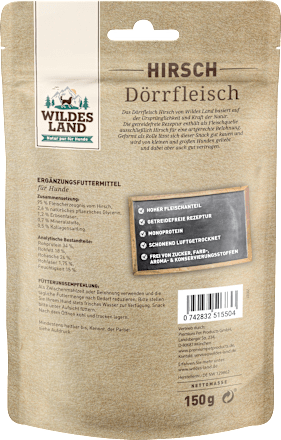Hondenkauwsnack, hertengedroogd, 150 g
