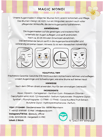 Augenpads Magic Monoi Flower (1 Paar), 2 St