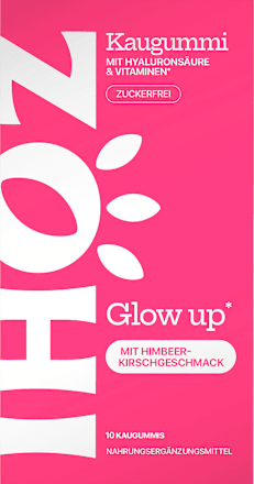 Kaugummi, Glow up Himbeer-Kirsche, zuckerfrei, 10 St