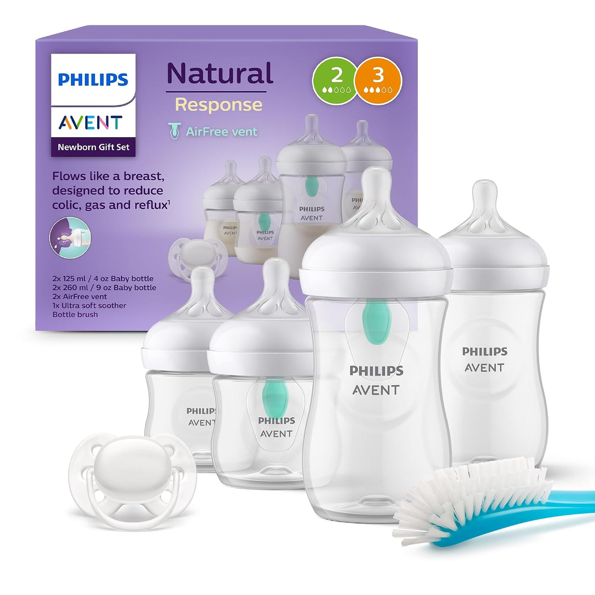 PHILIPS AVENT Babyflaschen Set Natural Response groß 6tlg, von Geburt an, 1 St