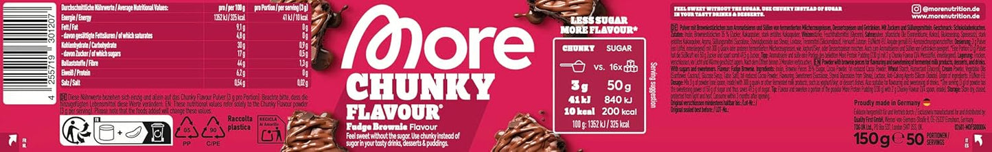 MORE Chunky Flavour, Fudge Brownie, 150 g