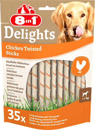 Dog Treat Delights Twisted Sticks, 35 stuks, 190 g