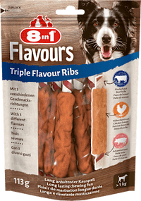 Hundeleckerli triple flavour Ribs, 113 g