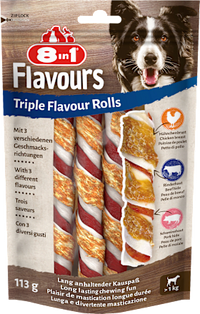 Hundeleckerli triple flavour Rolls, 3 St